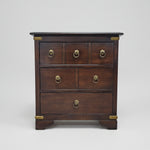 Vintage-Inspired Campaign Style Solid Wood Nightstand