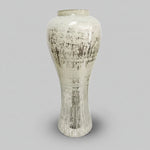TITLE:
Ethereal Silver Speckled Milky White Glass Baluster Vase