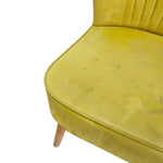 Mid-Century Modern Mustard Velvet Accent Chair
