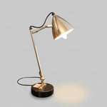 Marina Home Retro Style Chrome and Black Marble Base Desk Lamp