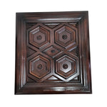 Elegant Mahogany Finished Side Table with Protective Glass Top