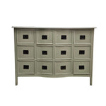 Vintage Farmhouse 12-Drawer Apothecary Bow-Front Chest