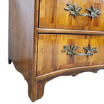 Heritage Inlaid Kingwood Three Drawer Serpentine Commode Chest