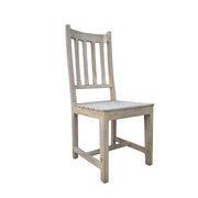 Rustic Whitewashed Wooden Dining Chair