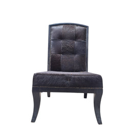 THE One Black Cowhide Accent Chair