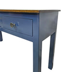 Upcycled Navy Blue Three Drawer Wooden Console Table