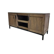 Crate & Barrel Wyatt Grey Mango Wood Media Console