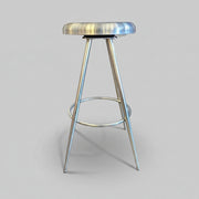 Striking Space Age Chrome Swivel Seat Bar Stool