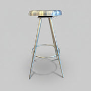Striking Space Age Chrome Swivel Seat Bar Stool