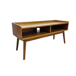West Elm Mid-Century Modern Wooden Open Shelf Media Console