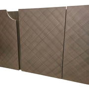 Artisan Textured Champagne Bronze Sideboard with Curved Edges