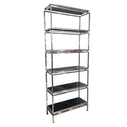 Design Atelier Architectural Silver Chrome Six-Tier Étagère Bookshelf