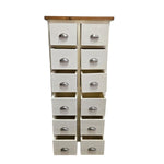 Marina Homes Rustic 12-Drawer Apothecary Storage Slim Tallboy