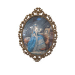 Vintage Rococo-Style Marie Antoinette Framed Portrait