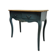 Elegant Teal French Provincial Console Table