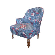 Vintage Upholstered Accent Armchair in Botanical Print