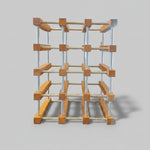 Habitat Vintage Industrial Timber and Metal Twelve Bottle Wine Rack