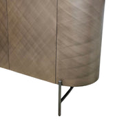 Artisan Textured Champagne Bronze Sideboard with Curved Edges