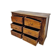 Rustic Solid Wood 6-Drawer Artisan Dresser