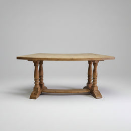 Rustic Solid Pine Curved Trestle Console Table