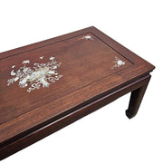 Hand-Inlaid Rosewood Coffee Table with Mother of Pearl