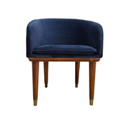 Pottery Barn Navy Velvet Club Accent Chair