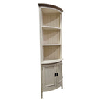 Provincial Charm Two-Tone Curved Corner Cabinet