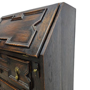 20th Century Oak Bureau with Geometric Moulding