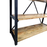 Industrial Mango Wood & Iron 5-Tier Shelving Unit