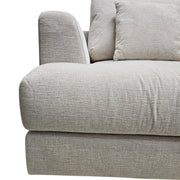 Home Center Modern Comfort Beige Textured Fabric Cuddle Armchair