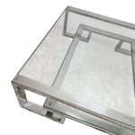 The One Two-Tier Glass & Silver Coffee Table