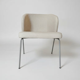 Ebarza Signature Contoured Dining Chair in Sand Upholstery