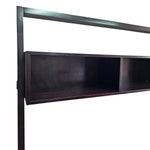 Architectural Charcoal Black Wooden Ladder TV Stand and Bookshelf
