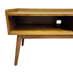 West Elm Mid-Century Modern Wooden Open Shelf Media Console