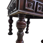 Elegant Mahogany Finished Side Table with Protective Glass Top