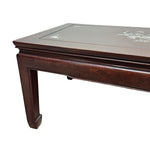 Hand-Inlaid Rosewood Coffee Table with Mother of Pearl