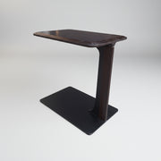 Sleek Espresso C-Shaped Side Table for Modern Living