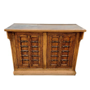 Hand-Carved Rustic Bar Counter