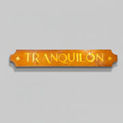Rustic Hand-Carved Wooden TRANQUILON Wall Plaque Sign