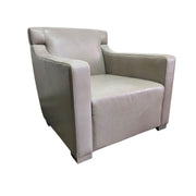 Contemporary Minimalist Grey Leather Armchair