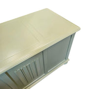 Sage Green Upcycled Wooden Blanket Box Storage Trunk