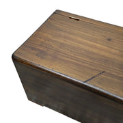 Rustic Dark Wood Storage Chest and Blanket Box