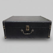 Vintage Style Black Faux Leather Decorative Storage Case
