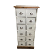 Marina Homes Rustic 12-Drawer Apothecary Storage Slim Tallboy
