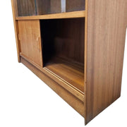 Mid-Century Modern Teak Display Cabinet with Sliding Glass