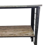 Industrial Iron & Reclaimed Wood 3-Tier Console