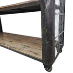 Industrial Iron & Reclaimed Wood 3-Tier Console