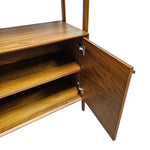 Crate & Barrel Mid-Century Style Tate Walnut Storage Bookcase