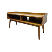 West Elm Mid-Century Modern Wooden Open Shelf Media Console