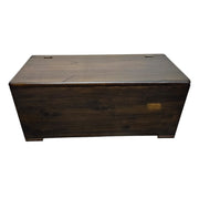 Rustic Dark Wood Storage Chest and Blanket Box